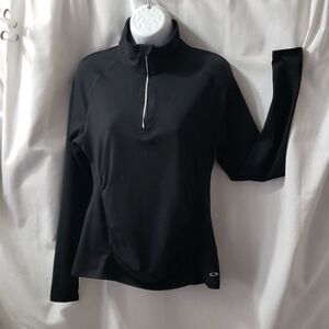 Champion. DuoDry+. EUC. Black 3/4 Zipper Pullover Athletic Jacket. Size S.